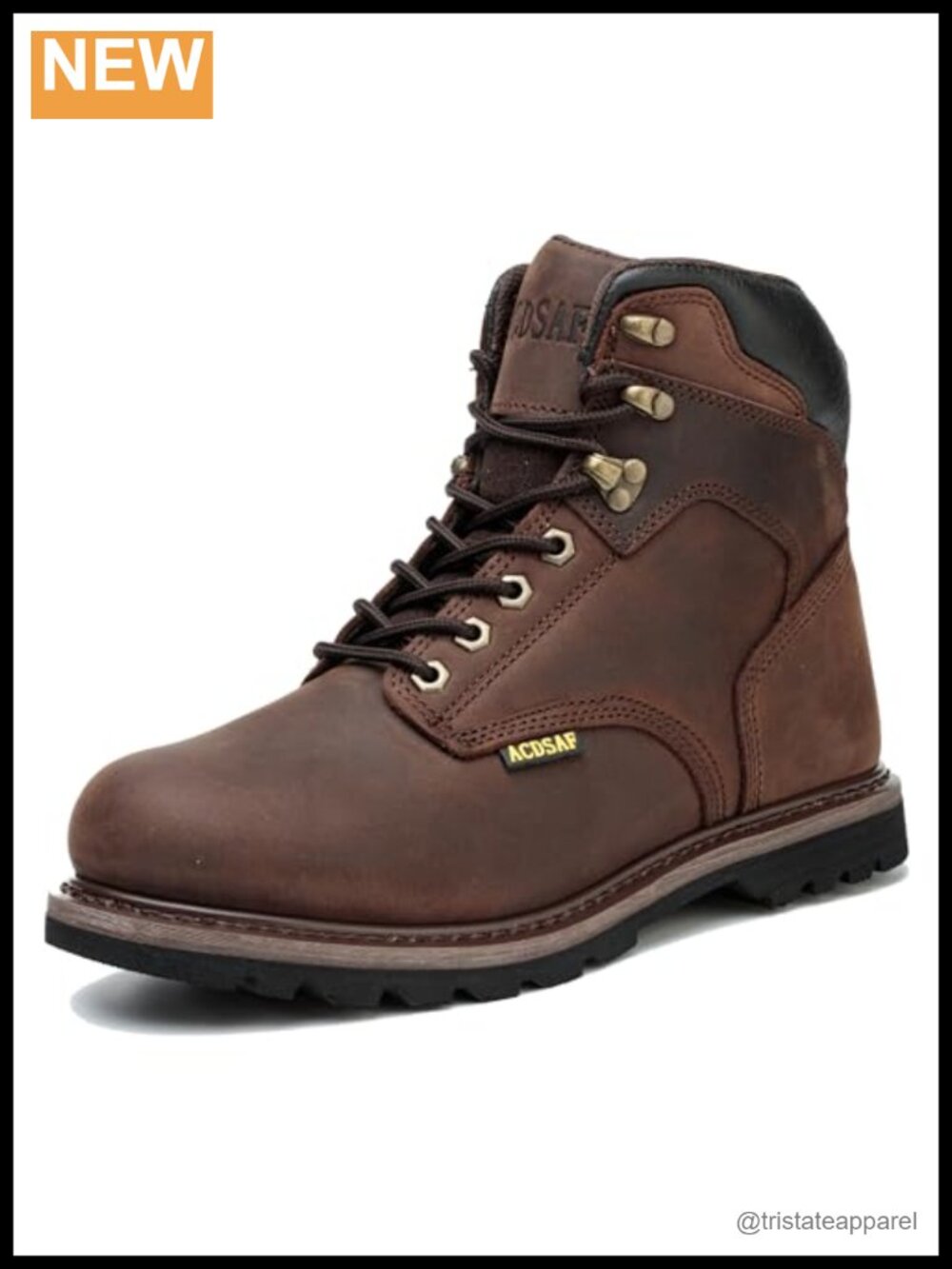 Men's Waterproof Leather Work Boots Soft Toe Anti-Fatigue Slip Resistant